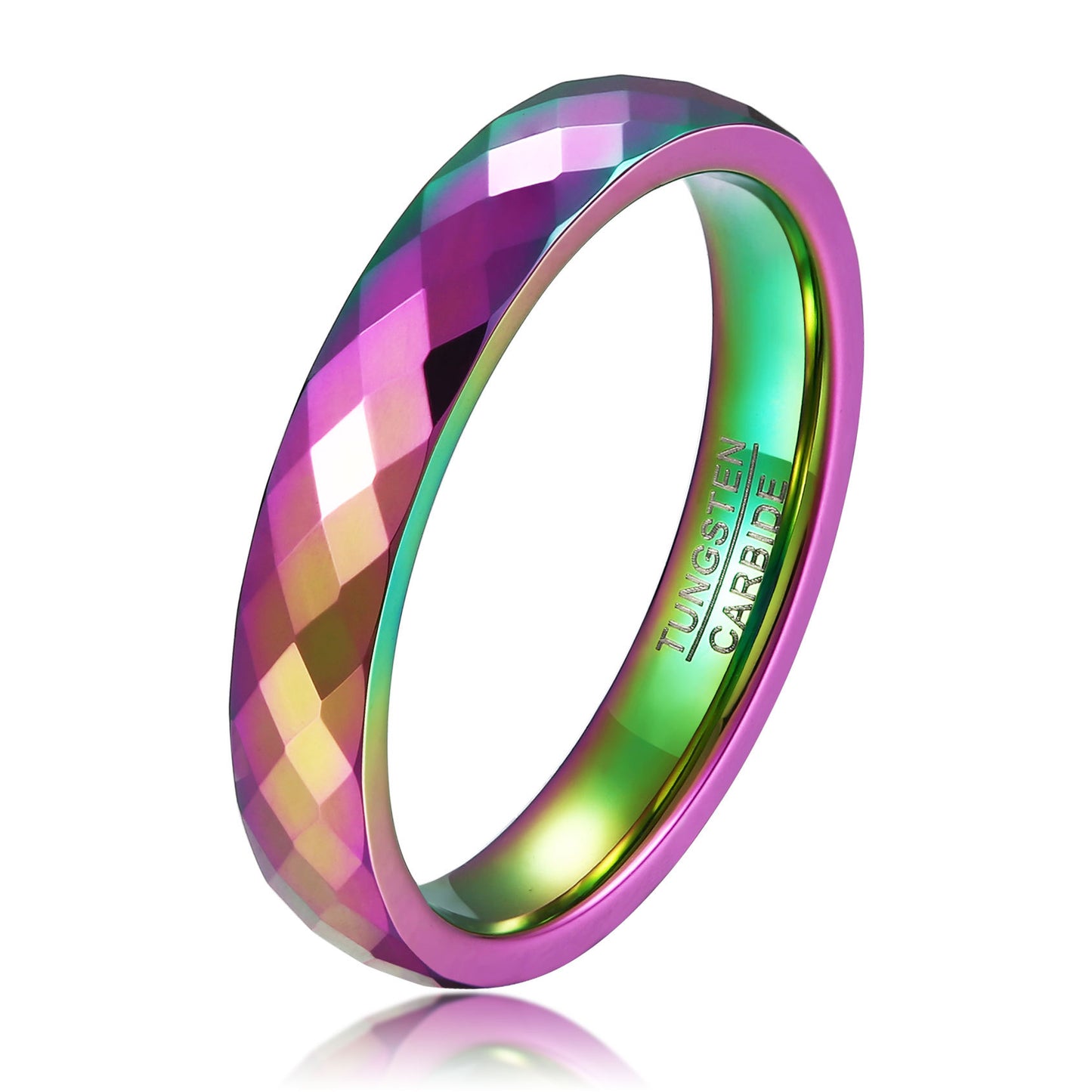 Innovative Tungsten Color Gradient Stainless Steel Rings