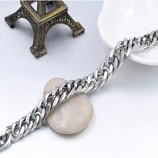 Domineering Titanium Steel Jewelry Buckle Simple Stainless Cuban Bracelets