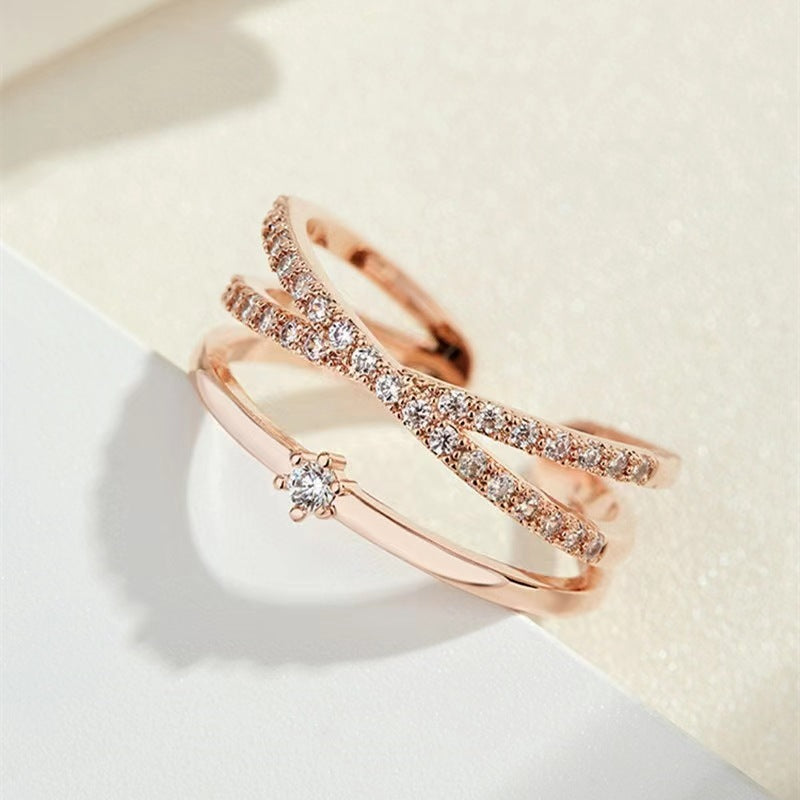 Women's Copper Affordable Luxury Style High Sense Rings