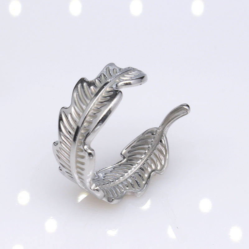 Women's & Men's Open Stainless Steel Type Adjustable Geometric Rings