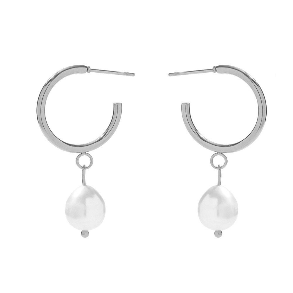 Affordable Luxury Fresh Water Pearl Stainless Earrings
