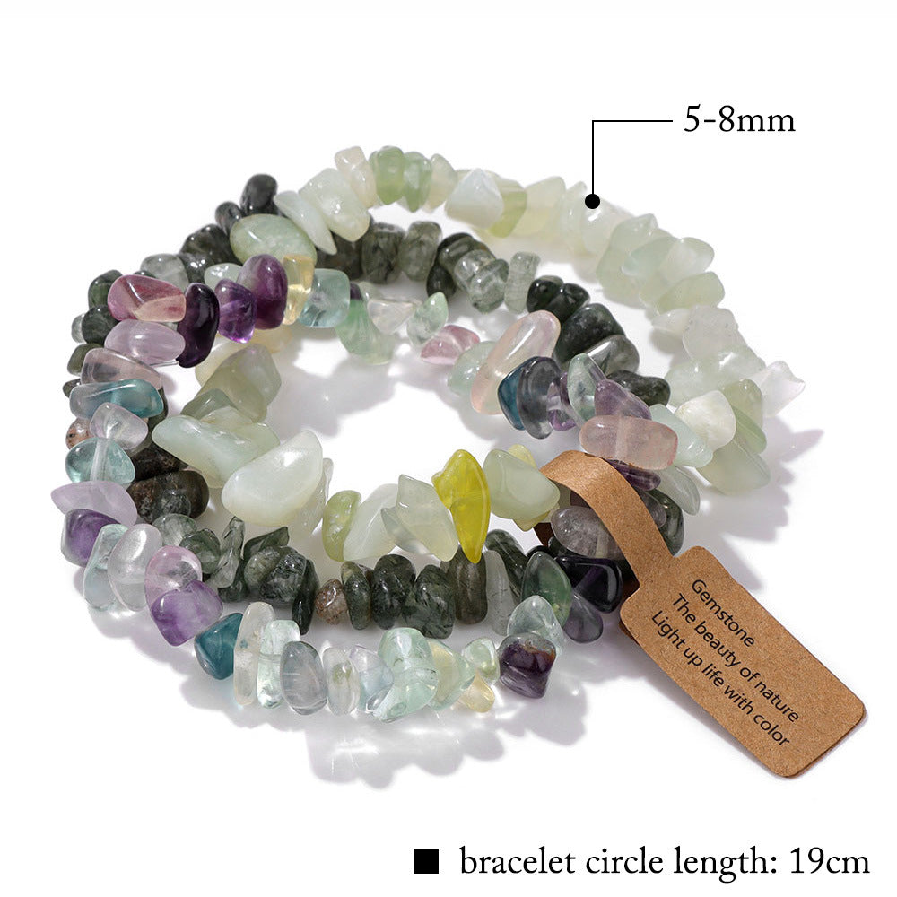 Women's & Men's Gravel Beads Three-piece Kraft Paper Tag Bracelets