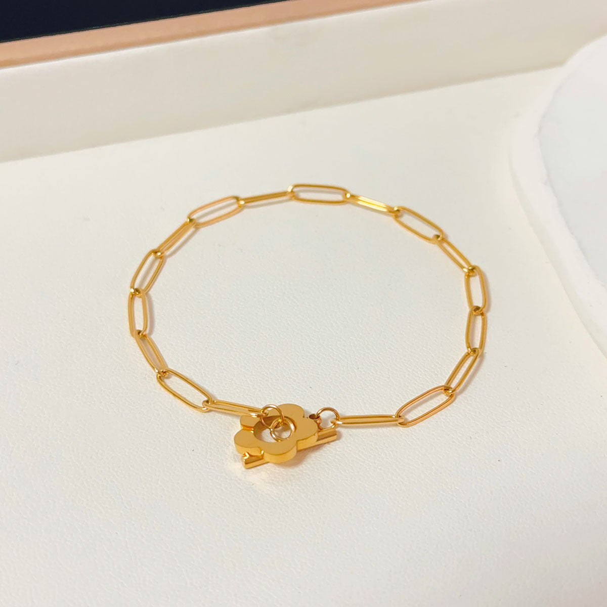 Women's Fashion Design Titanium Steel High-grade Gold Bracelets