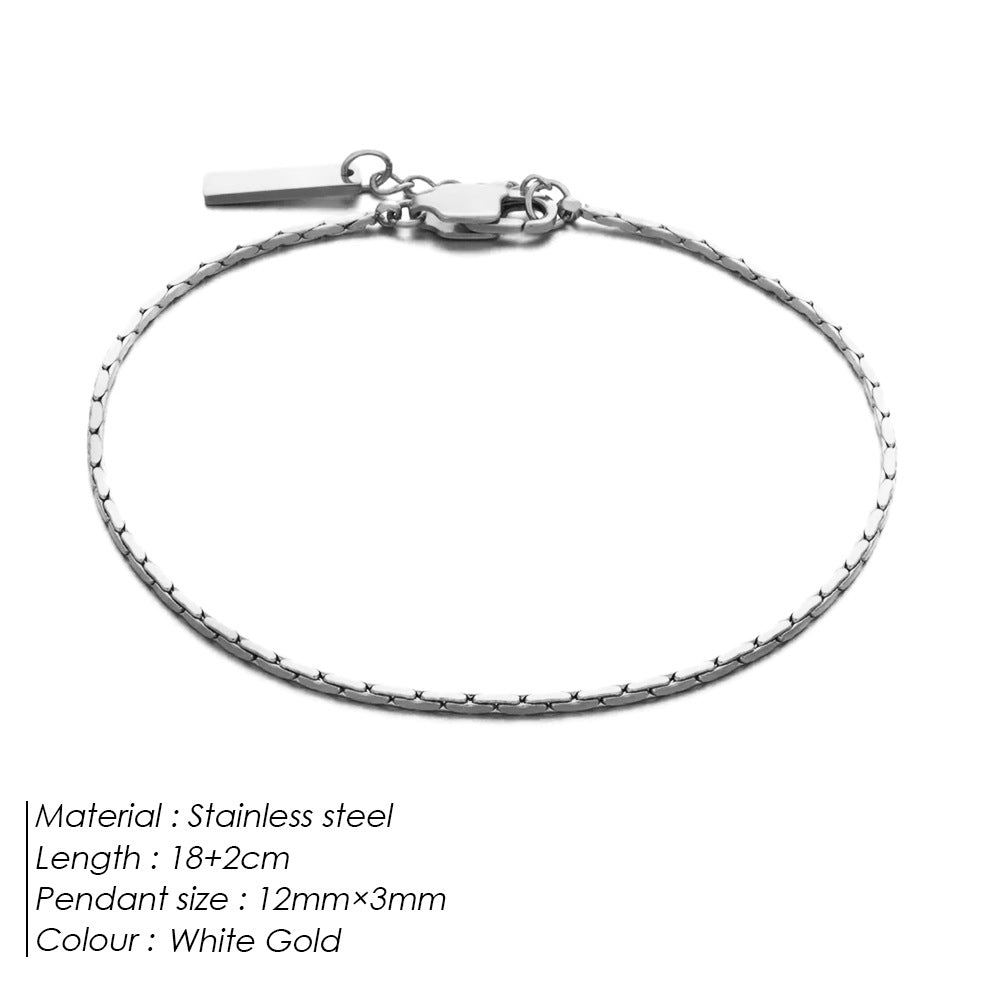 Men's Korean Style Titanium Steel Wire Chain Bracelets