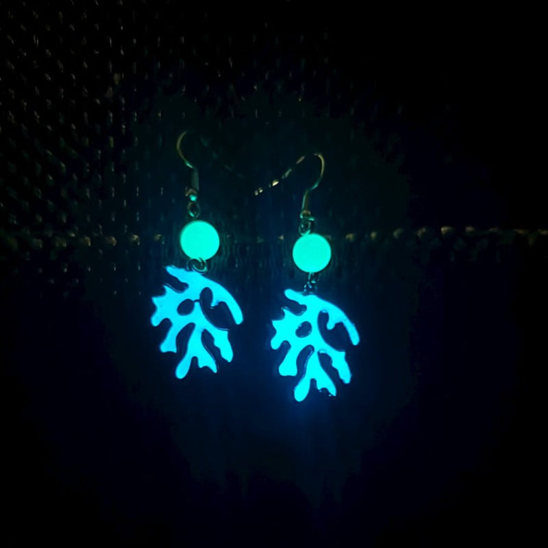 Women's Ball Bead Halloween Luminous Stereo Pearl Simple Personality Ear Hook