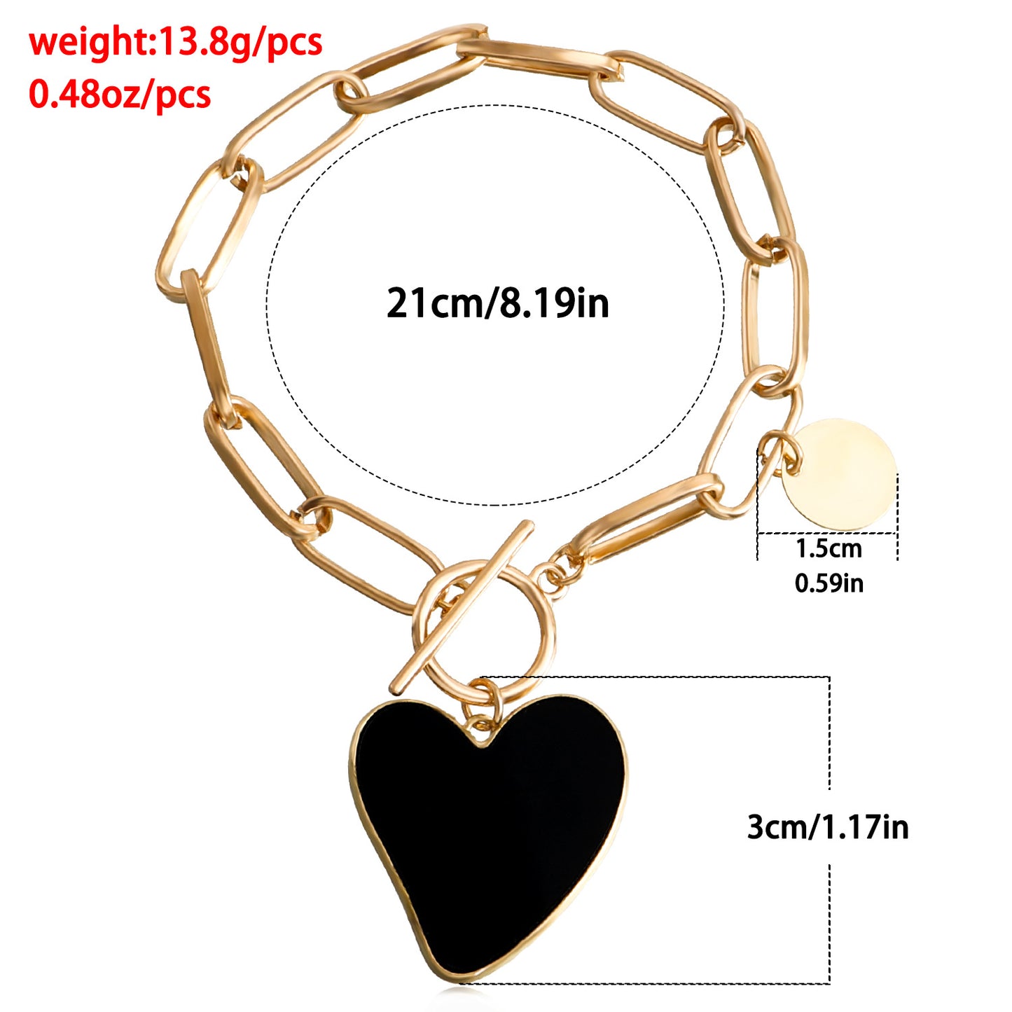 Women's Ornament Shaped Geometric Heart Shape Black White Bracelets