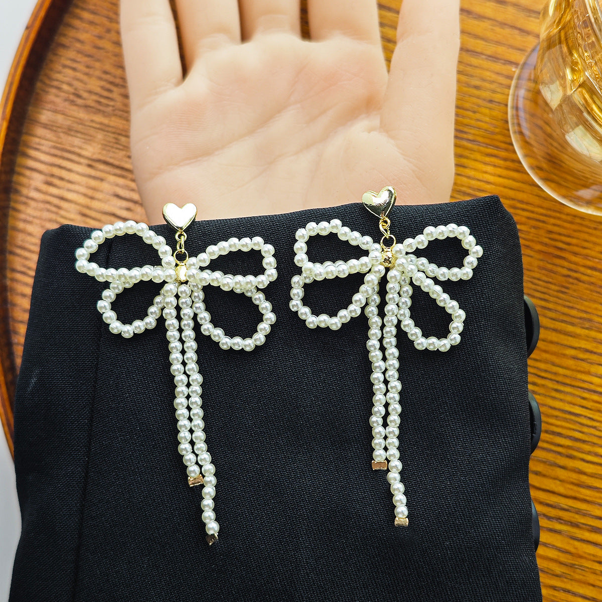 Long Fringed Pearl Sweet Cute Graceful Super Fairy Stud Earrings
