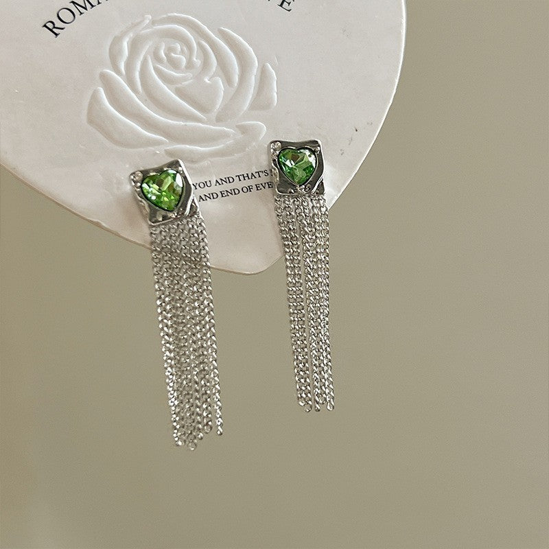 Women's Luxurious Style Long Fringed Pearl Niche Design Earrings