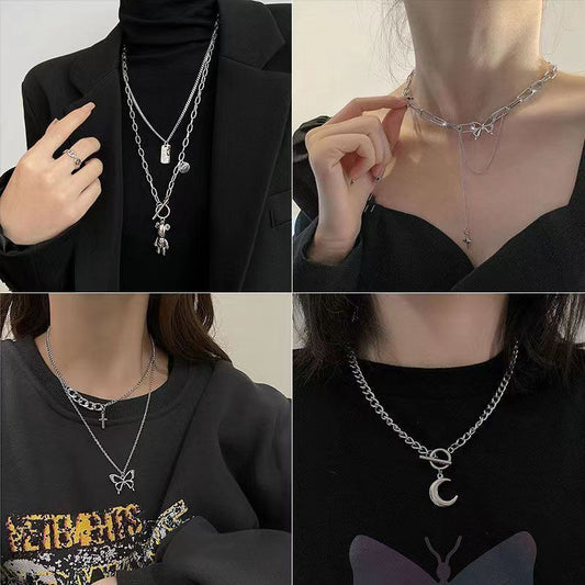 Women's & Men's Titanium Steel For Trendy Niche High-grade Necklaces