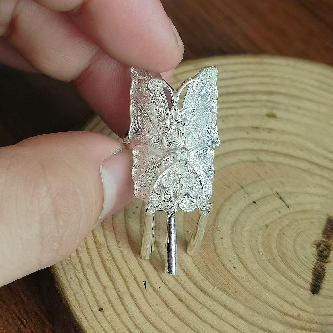 National Fashion Ancient Style Butterfly Flower Pearl Rings