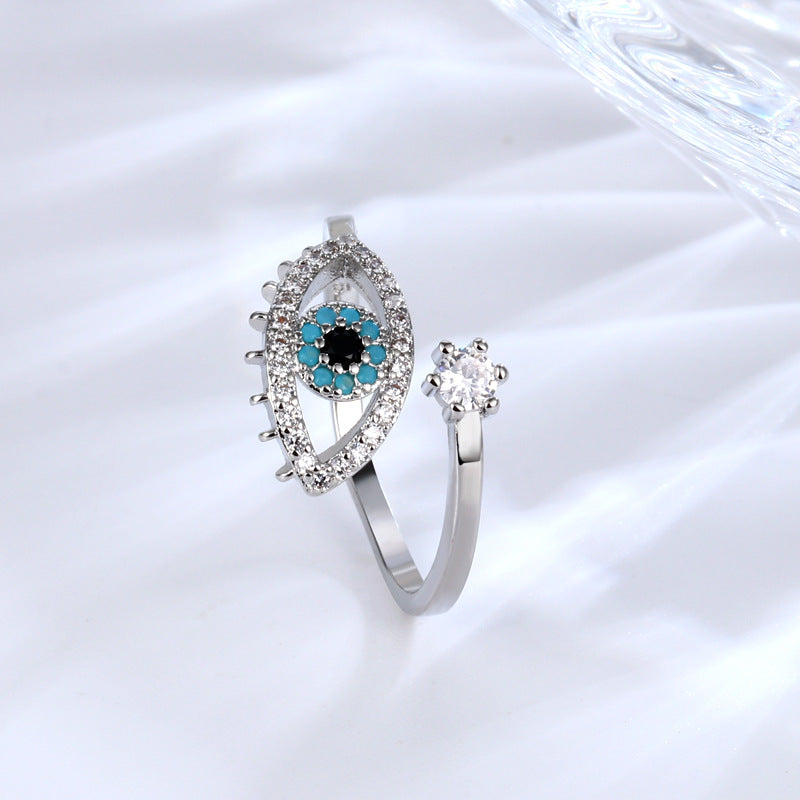 Women's Devil's Eye Fashion Simple Blue Index Rings