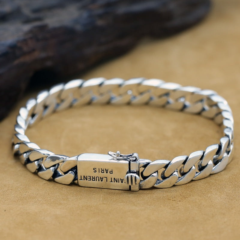 Women's & Men's Simple Punk Nude Weaving Cuban Bolt Couple Tank Bracelets