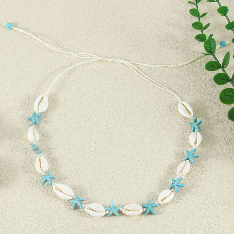 Style Natural Shell Starfish Hand Weaving Bracelets