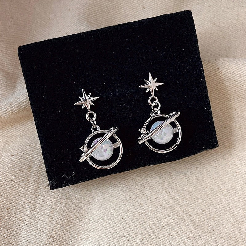 Women's Luxurious Style Long Fringed Pearl Niche Design Earrings