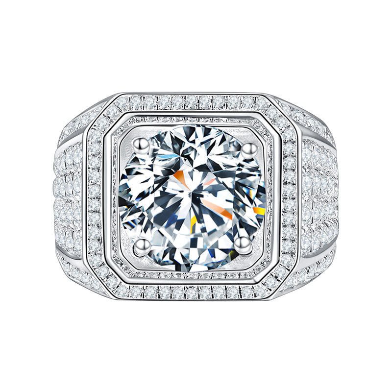 Men's Sterling Sier Creative Domineering Starry Sky Rings