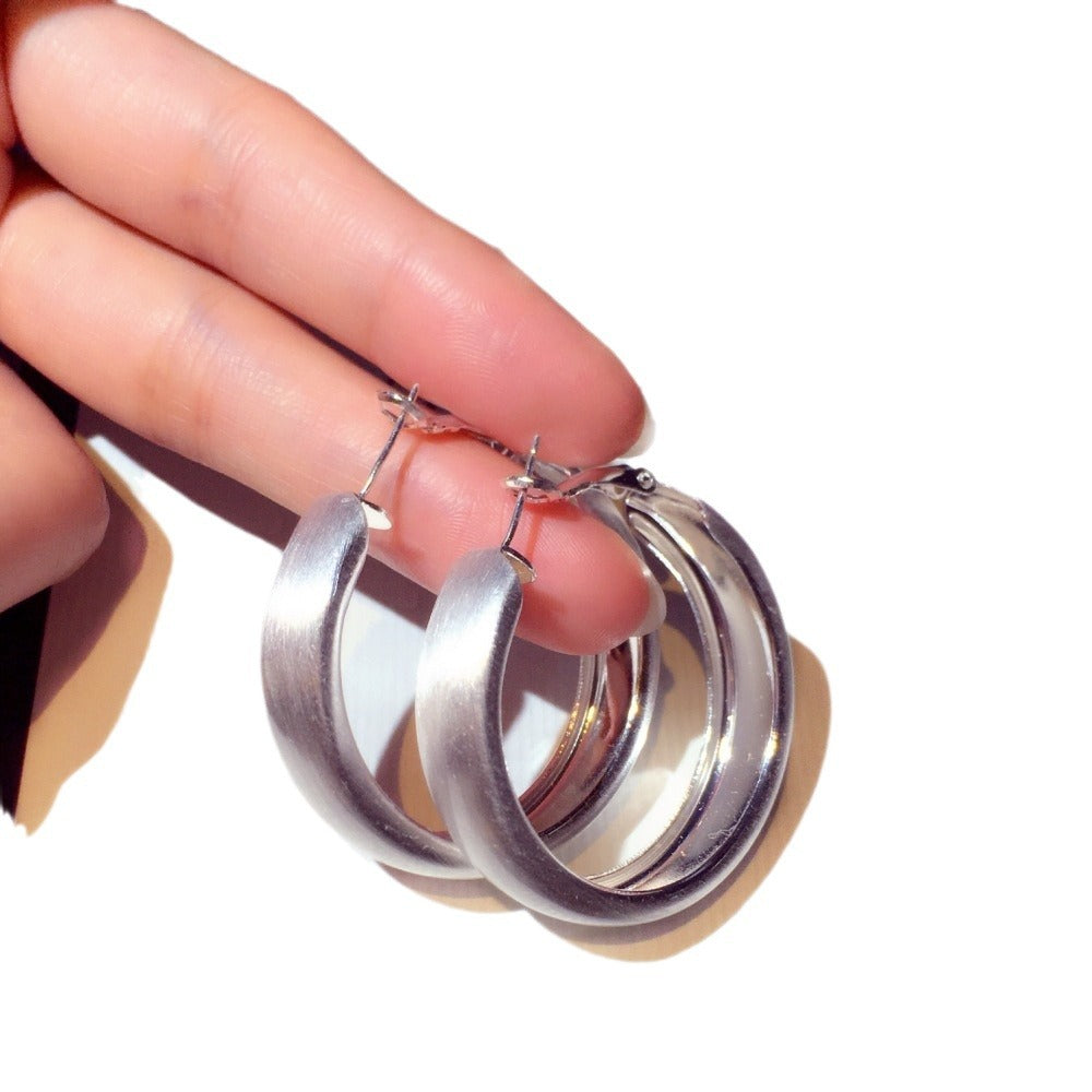 Women's Needle High-grade Metal Exaggerated Personalized Big Earrings
