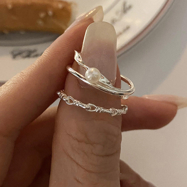 Pearl Cross For Affordable Luxury Fashion High Sense Design Rings