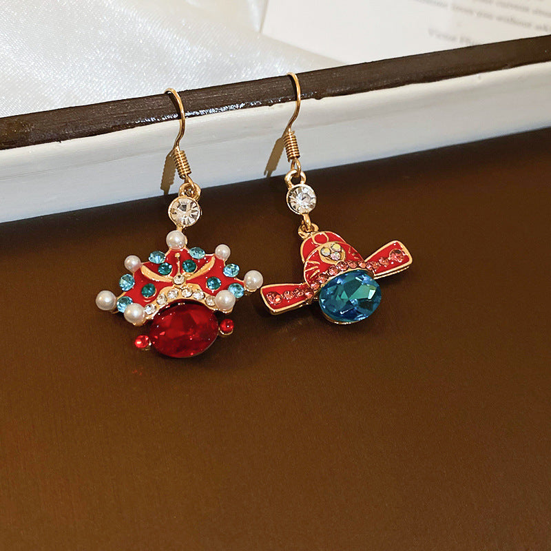 Chinese Style Flower Bamboo Tassel Fashion Trend Ear Hook Earrings