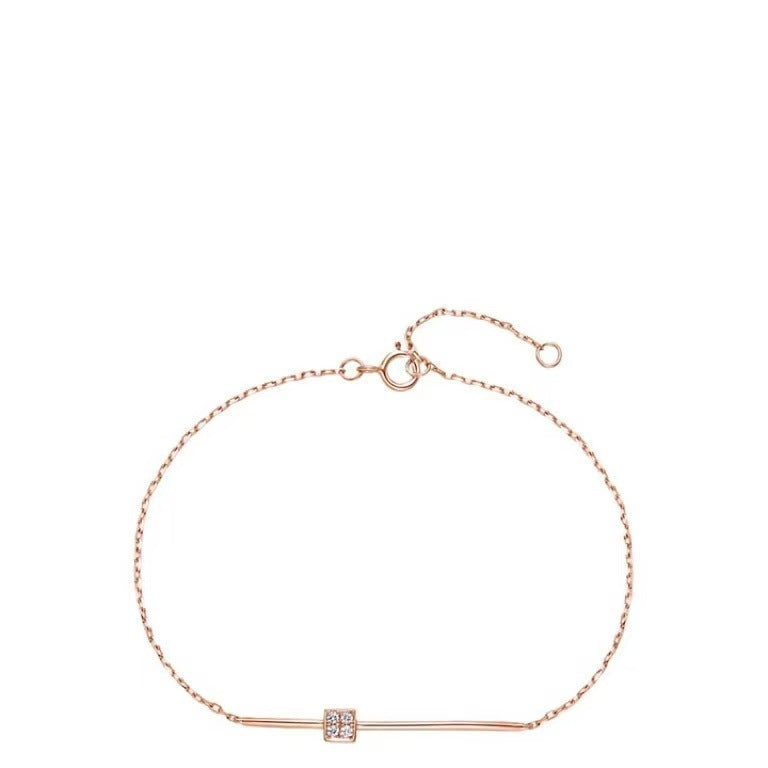 Small Square Diamond Female Girlfriends Niche Design Bracelets