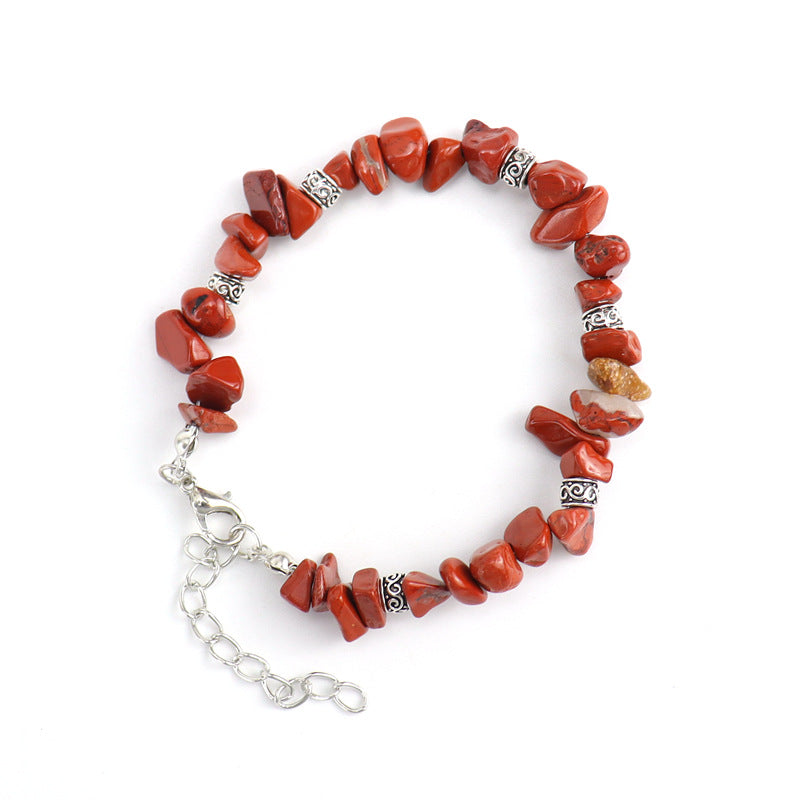 Handmade Beaded Natural Stone Crystal Gravel Bracelets