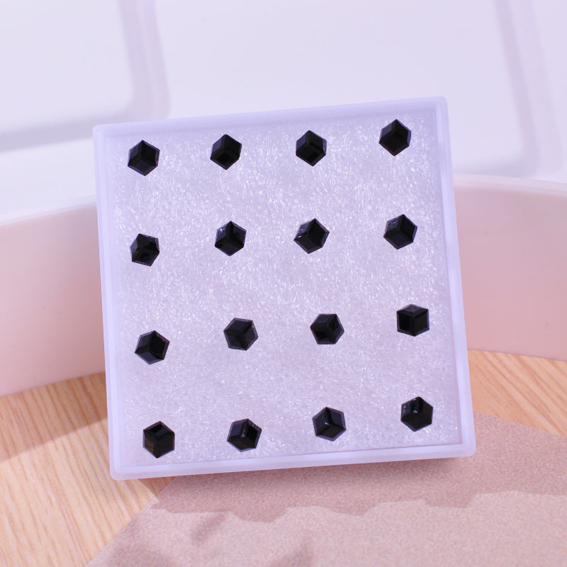 Square Sugar Female Set Stall Ornament Plastic Earrings