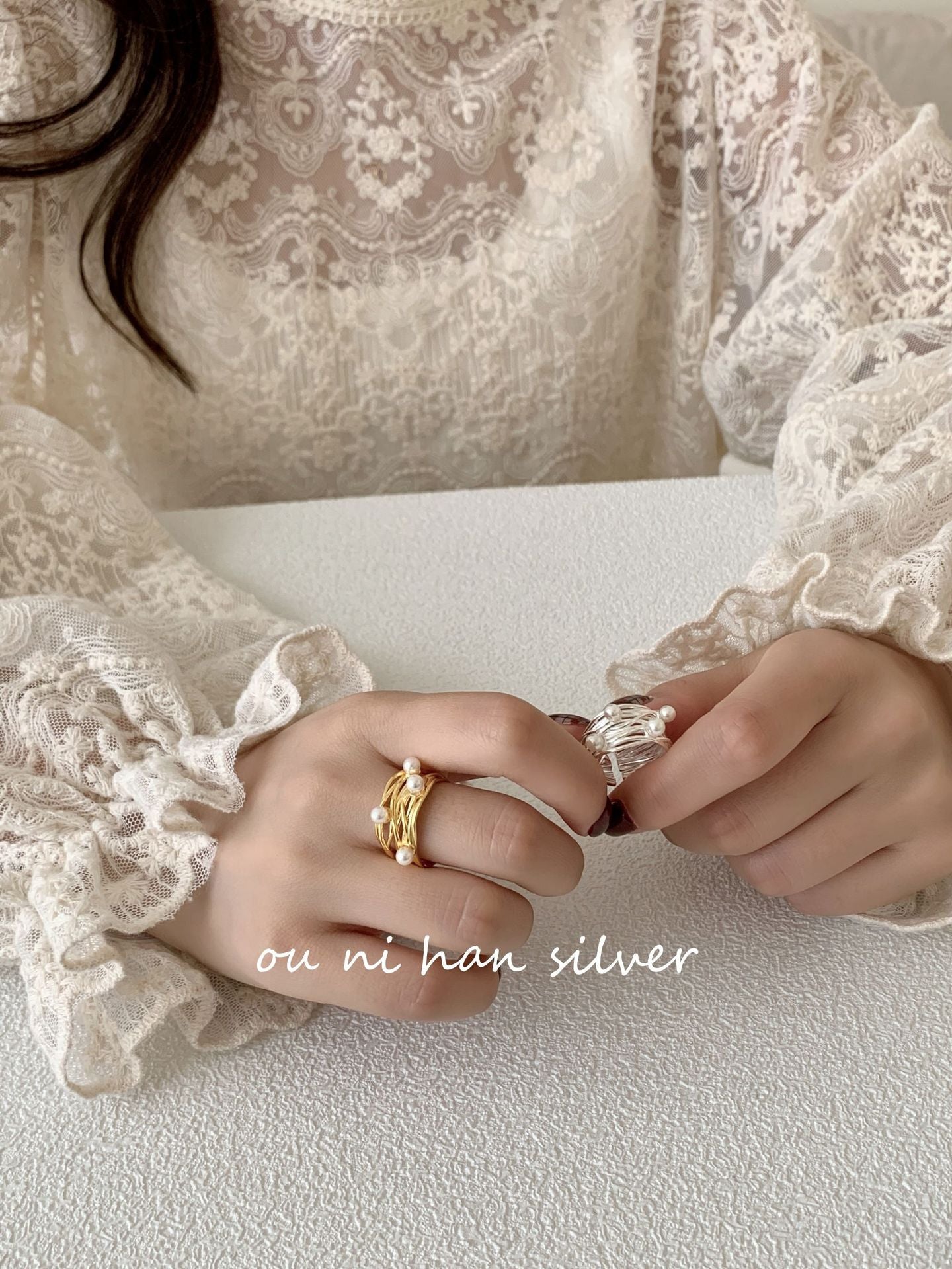 Oni Sterling Sier Female Style Design Rings