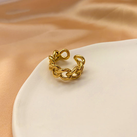 Cold Style Stainless Steel Open Retro Earrings