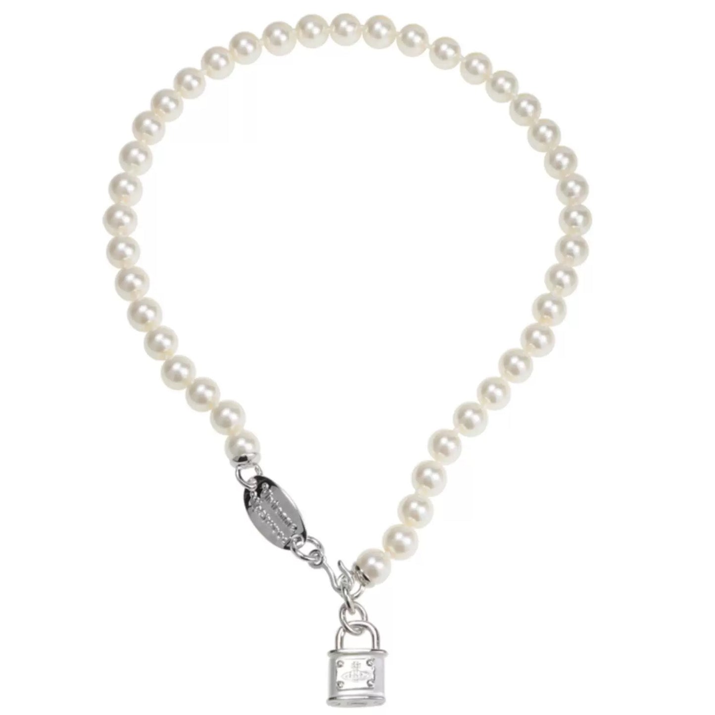 Queen Mother Female Retro Patchwork Pearl Gold Lock Necklaces