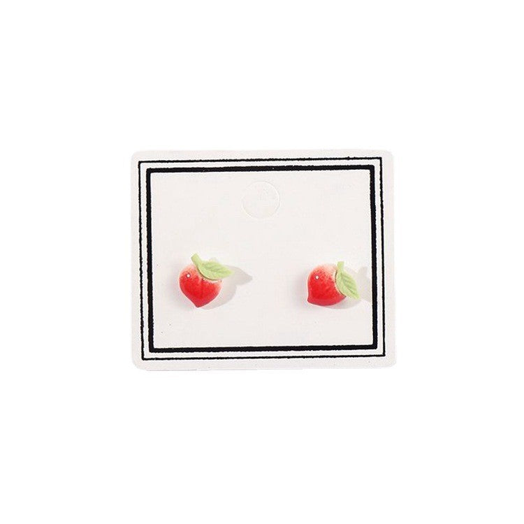 Ornament Longevity Peach Small Adult Female Earrings