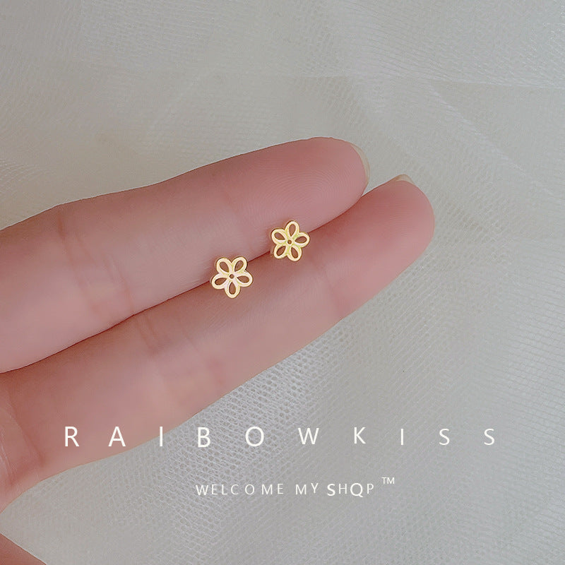 Style Simple Flower Mini Design Little Earrings