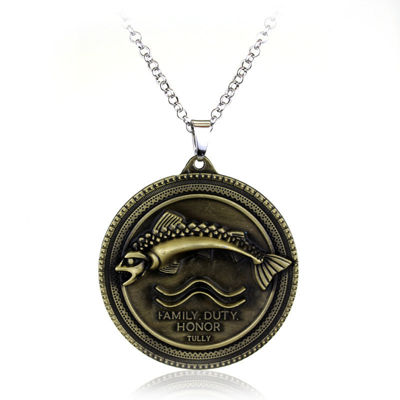 Films Television Nine Family Dragon With Three Heads Necklaces