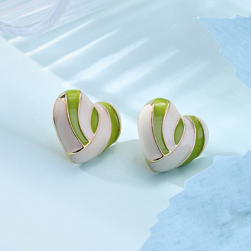 Style Vintage Court Dripping Oil Flower Earrings