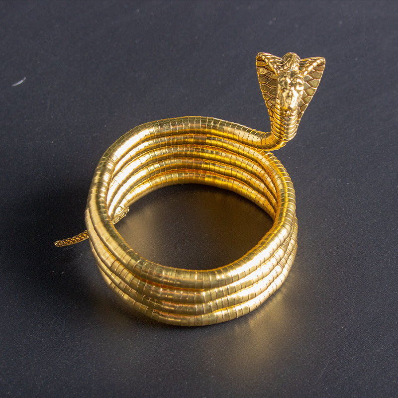 Women's Bendable Snake Adjustable Punk Shaped Gold Bracelets