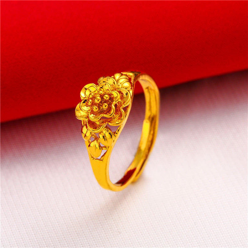 Women's Plated Simulation Gold Jewelry Rose Vietnam Rings