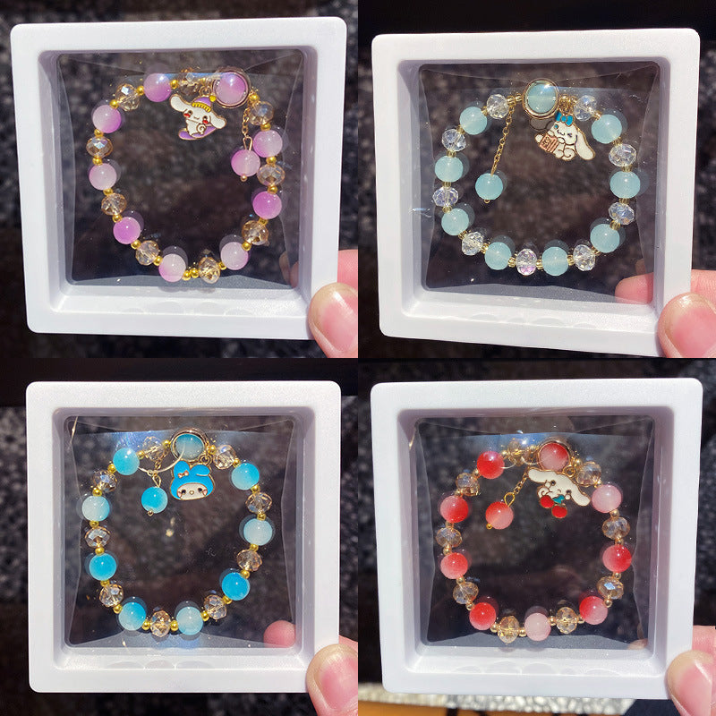 Cartoon String Beads Crystal Gift Box Bracelets
