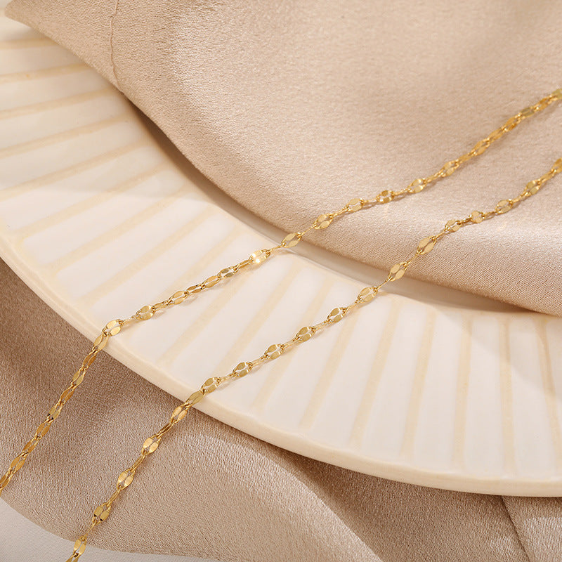 Women's Titanium Steel Chain Rose Gold Fashion Simple Clavicle Necklaces