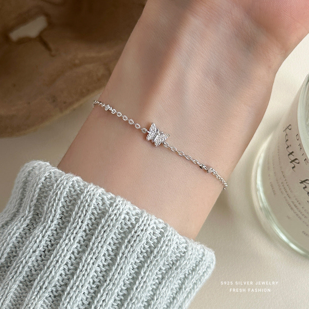 Women's Zircon Sterling Sier Korean Style Light Luxury High-grade Bracelets