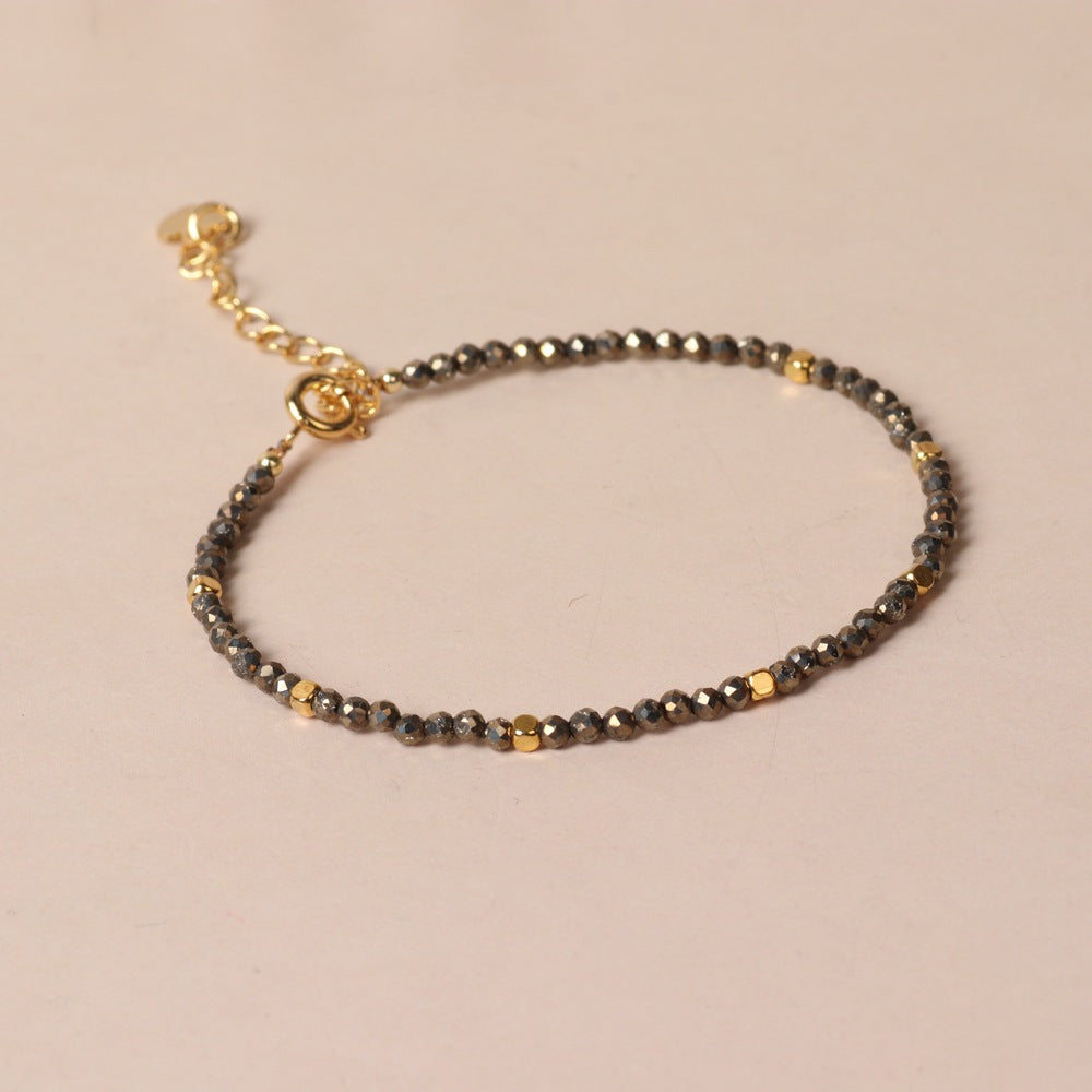 Fine Natural Stone Surface Cutting Beads Bracelets