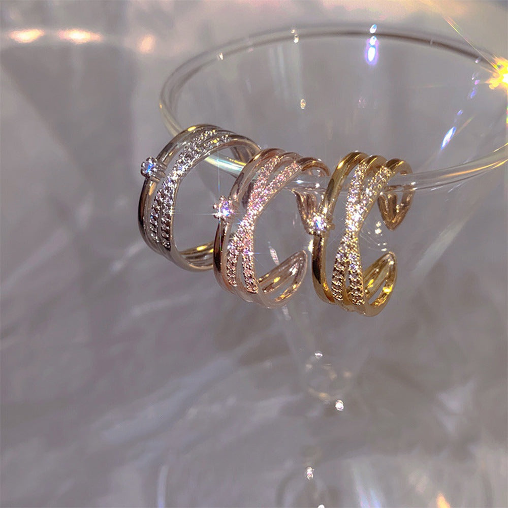 Women's Copper Affordable Luxury Style High Sense Rings