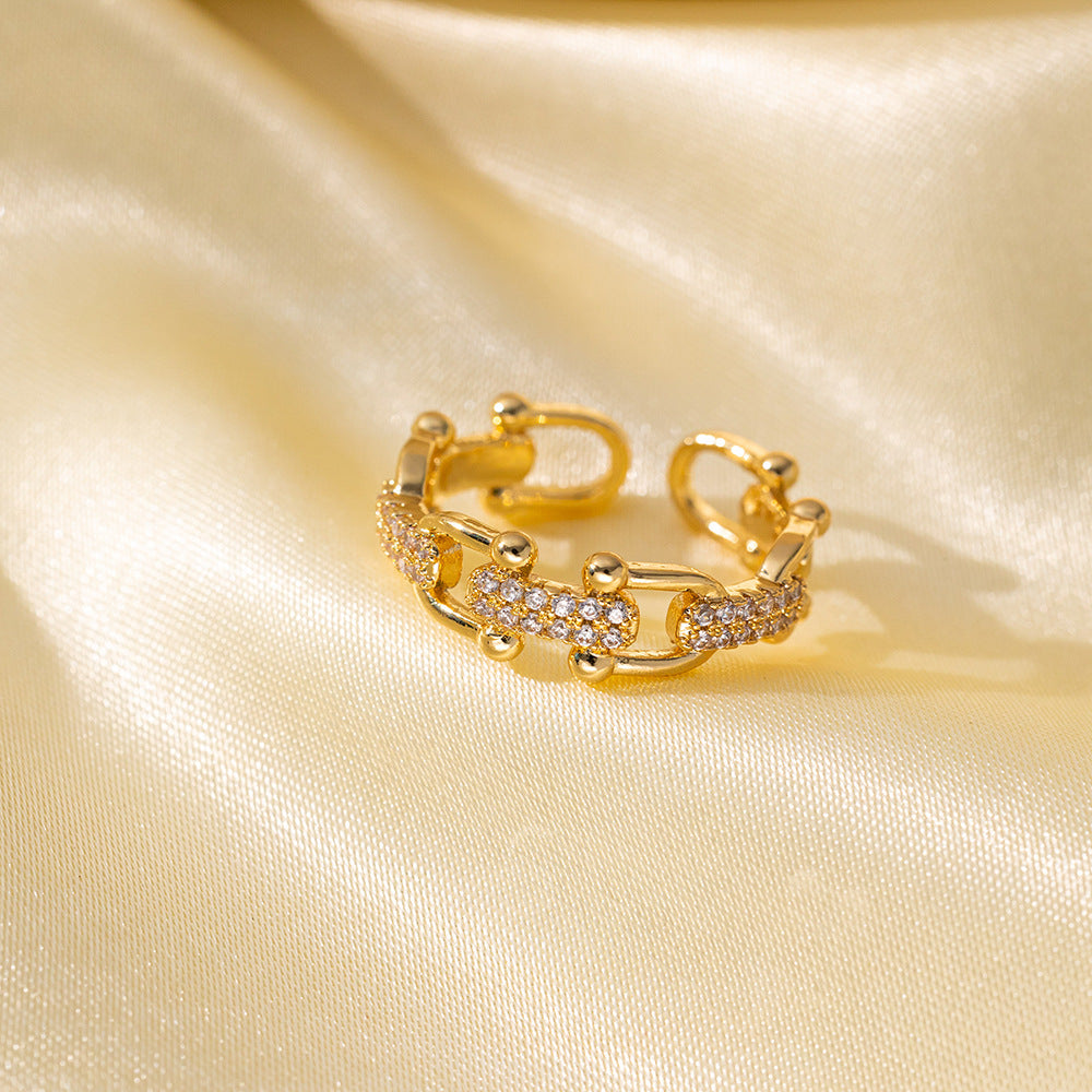 Adjustable Simple Real Gold Electroplated Delicate Super Rings