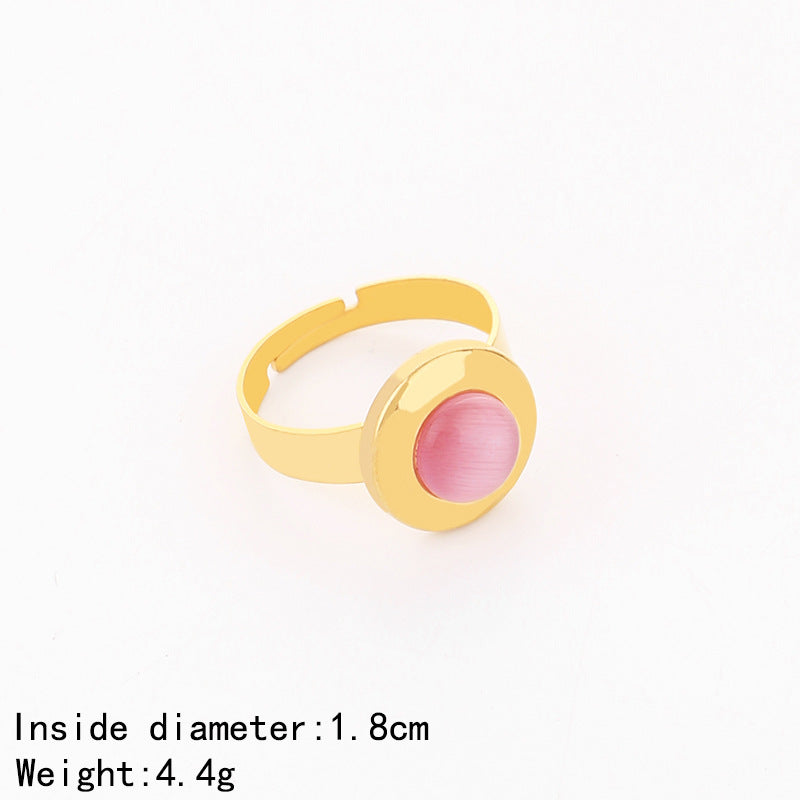 Women's Fashion Simple Stainless Steel Open Geometric Rings