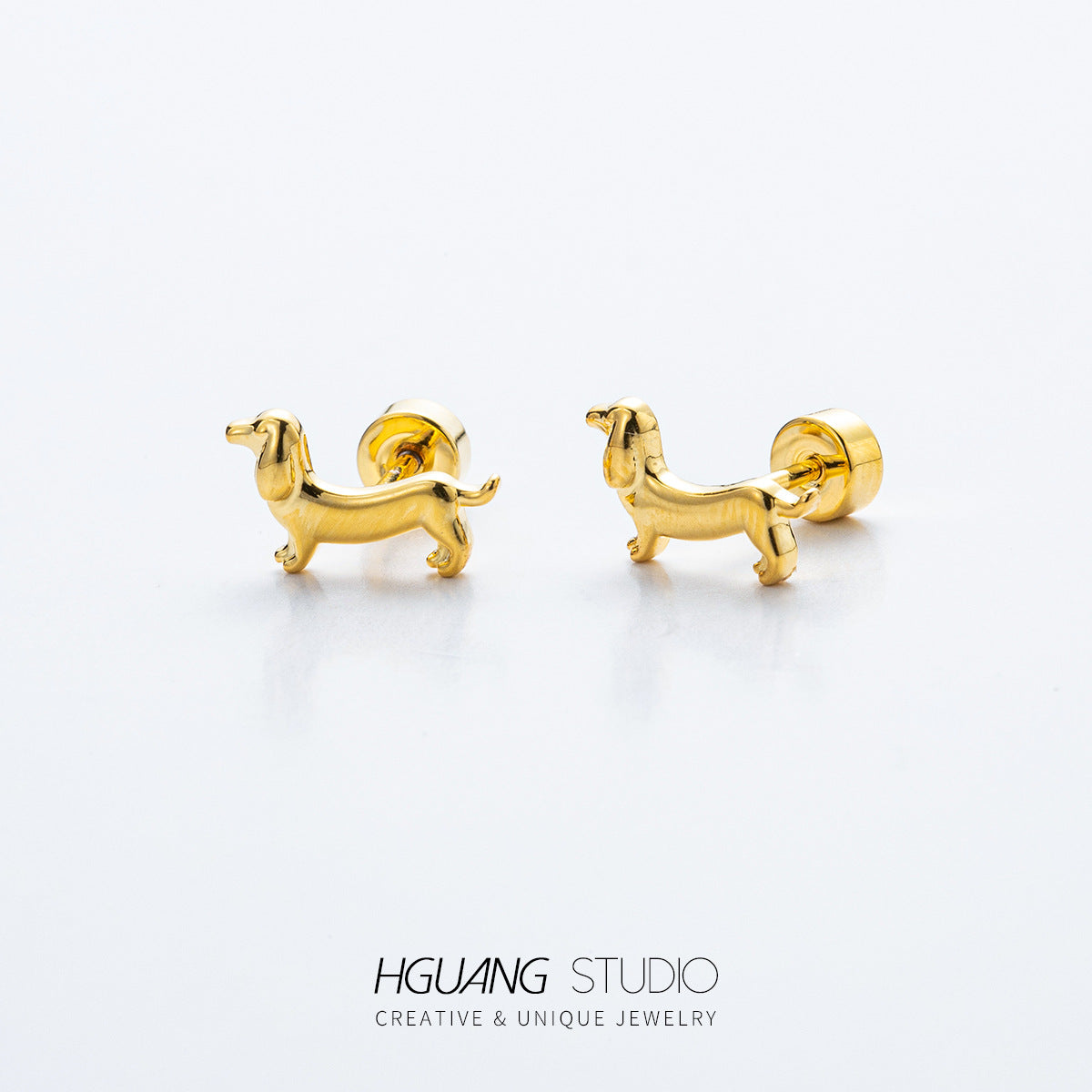 Gold Ear Bone Cheese Candle Balloon Earrings