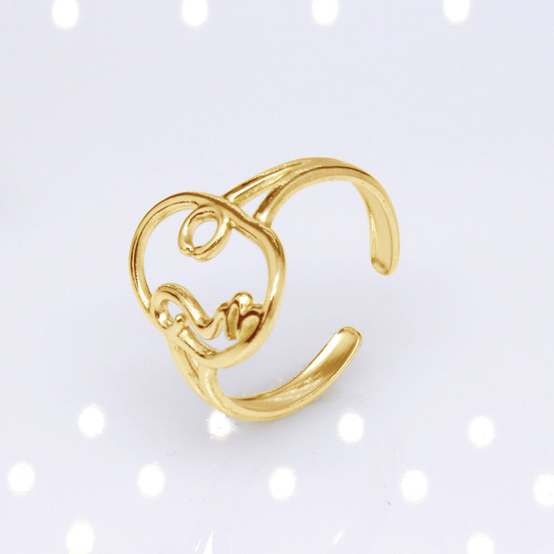 Women's & Men's Open Stainless Steel Type Adjustable Geometric Rings