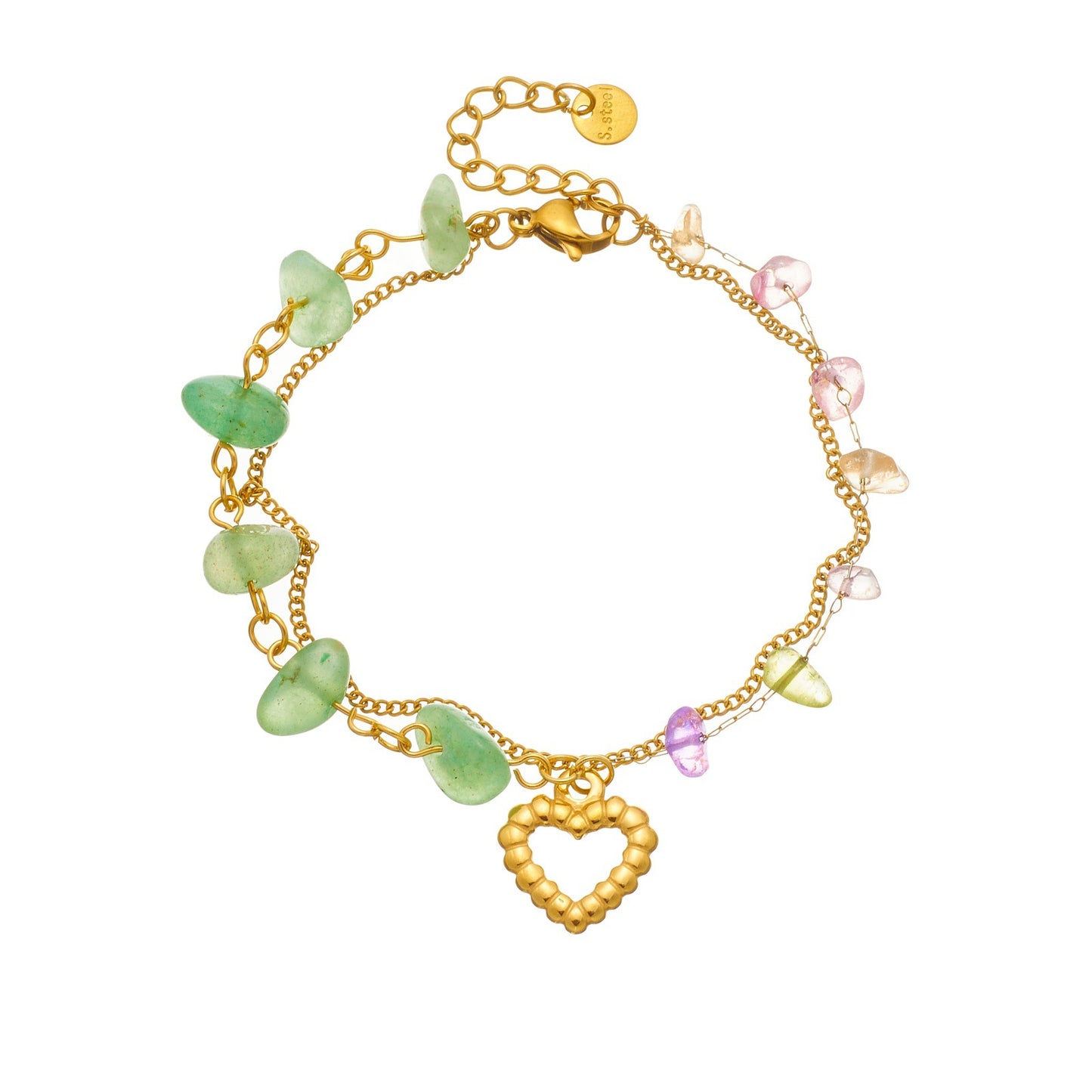 Women's Steel Colorful Gravel Simple Design Fresh Bracelets