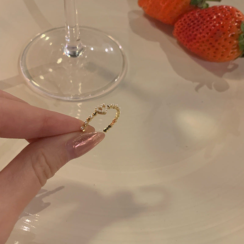 Special Interest Light Luxury Sense Open Fashion Personality Pearl Rings