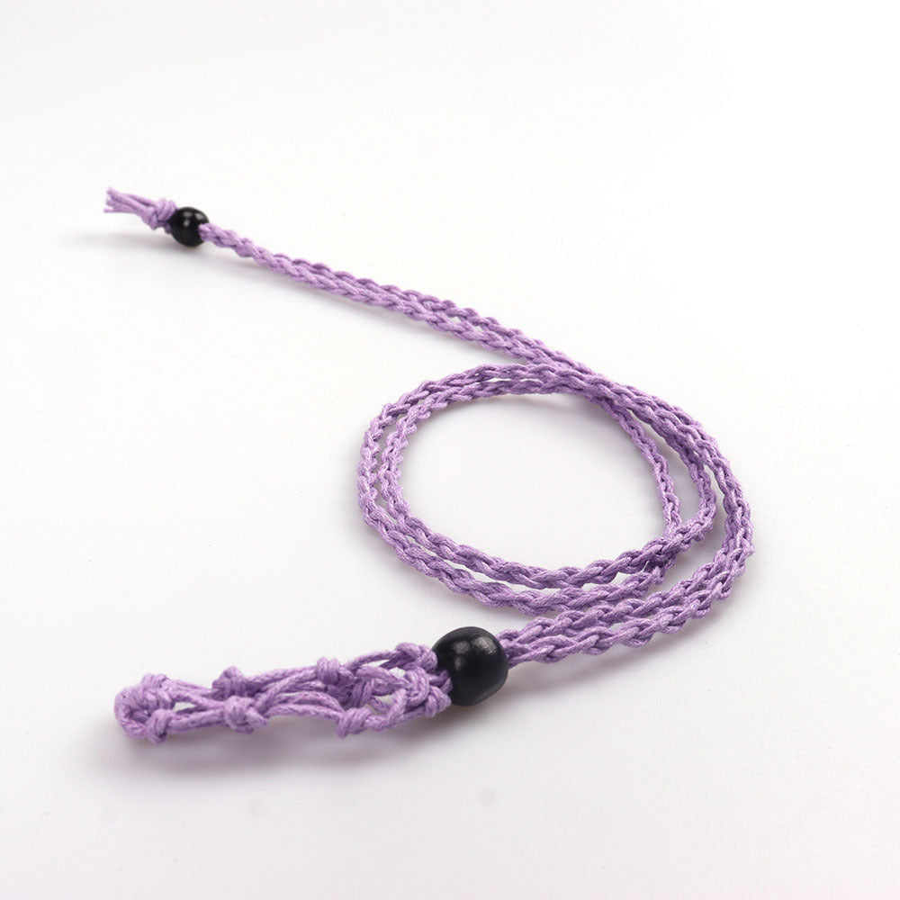 Women's Weave Natural Stone Rope Net Bag Necklaces