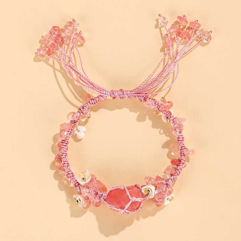 Flower Female Niche High Sense Hand Woven Rope Bracelets