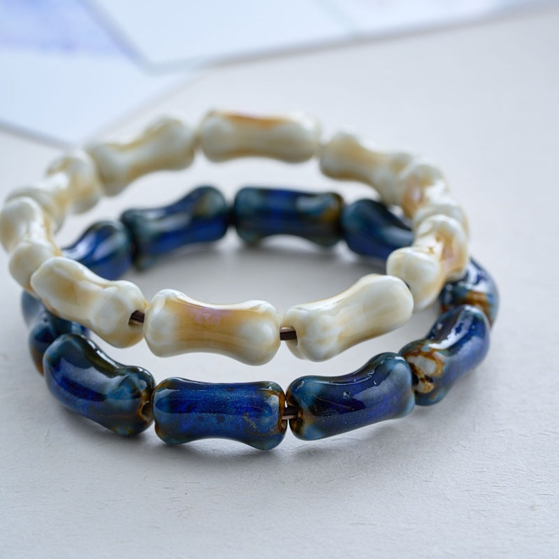 Men's Bone Ceramic Female Beaded Chinese Couple Mori Bracelets