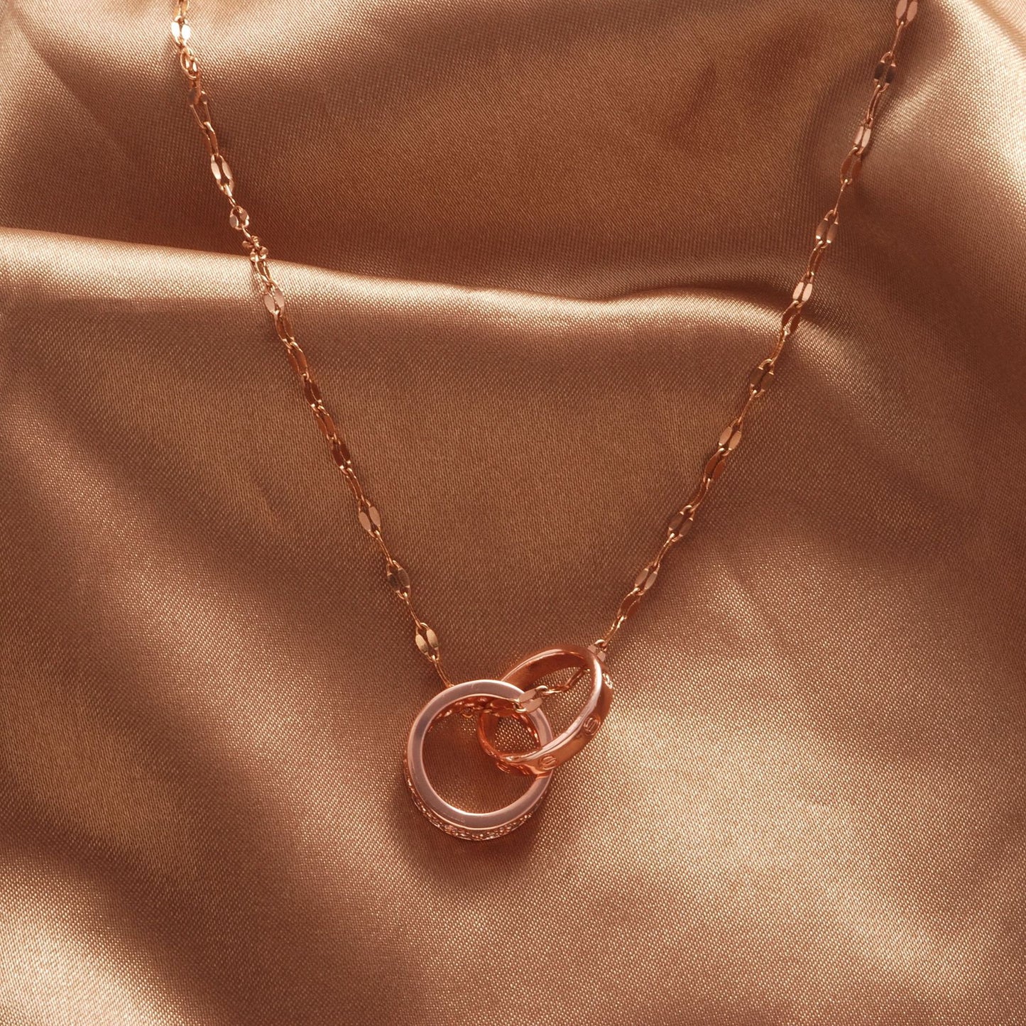 Women's Rose Gold Key Fu Lock Opal Korean Simple Fashion Necklaces