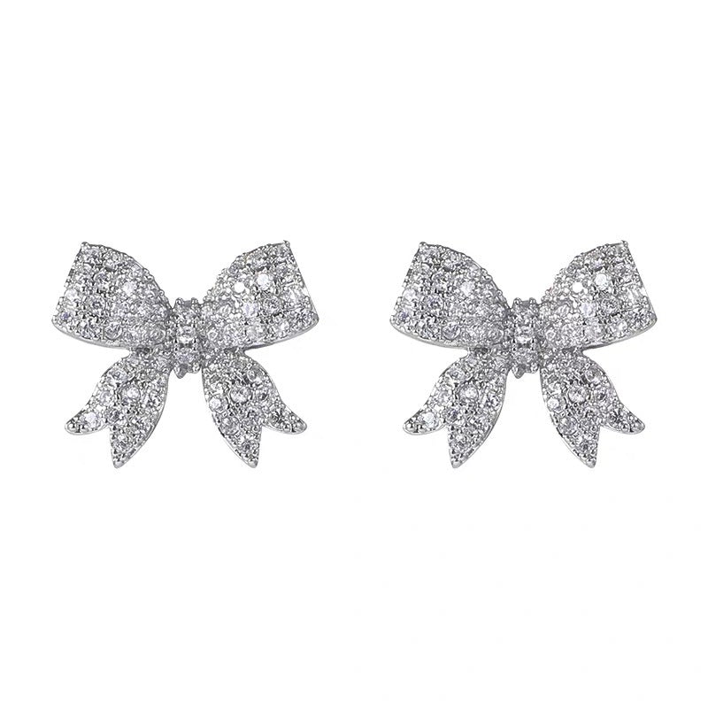 Women's Fashion Bow Minority Simple High-grade Elegant Earrings